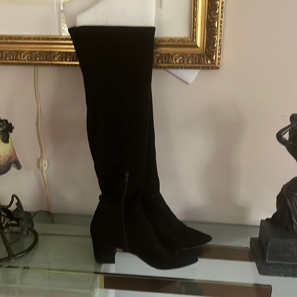 Over the knee sleek black boots
